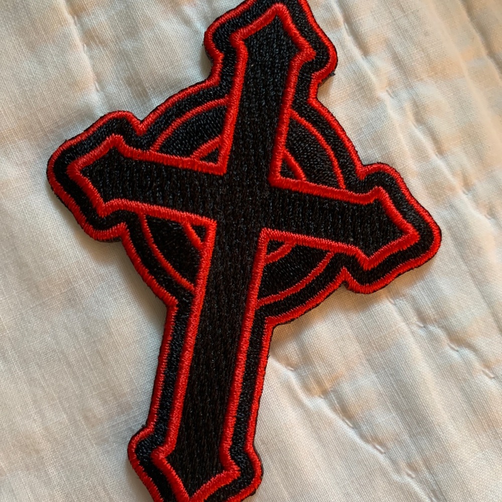 Red and Black Cross Patch